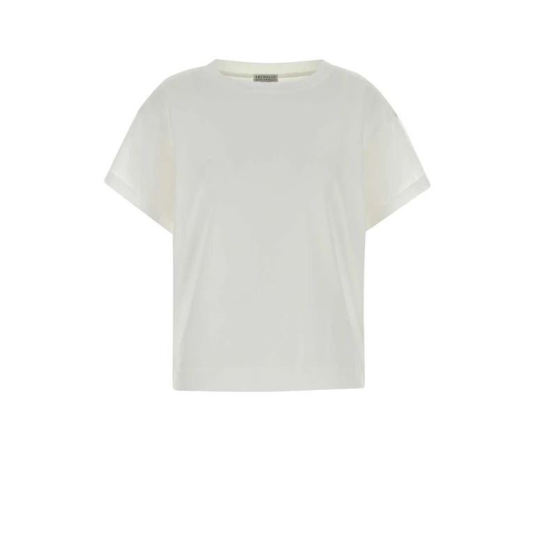 White Cotton T-Shirt C6159 Exterior - Women