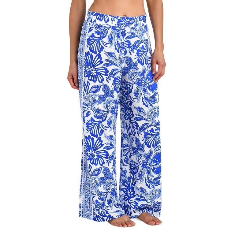 La Blanca Botanical Brocade Wide Leg Swim Cover-Up Pants