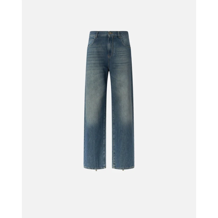 Pinko Loose Fit Jeans mit Reißverschlussöffnungen hinten