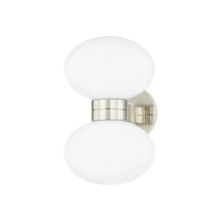 Polished Nickel Two Light Wall Sconce from the Otsego Collection