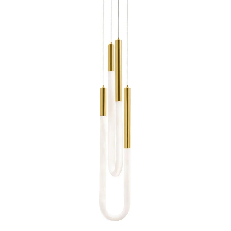 Light Antique Brass LED Pendant from the Adel Collection