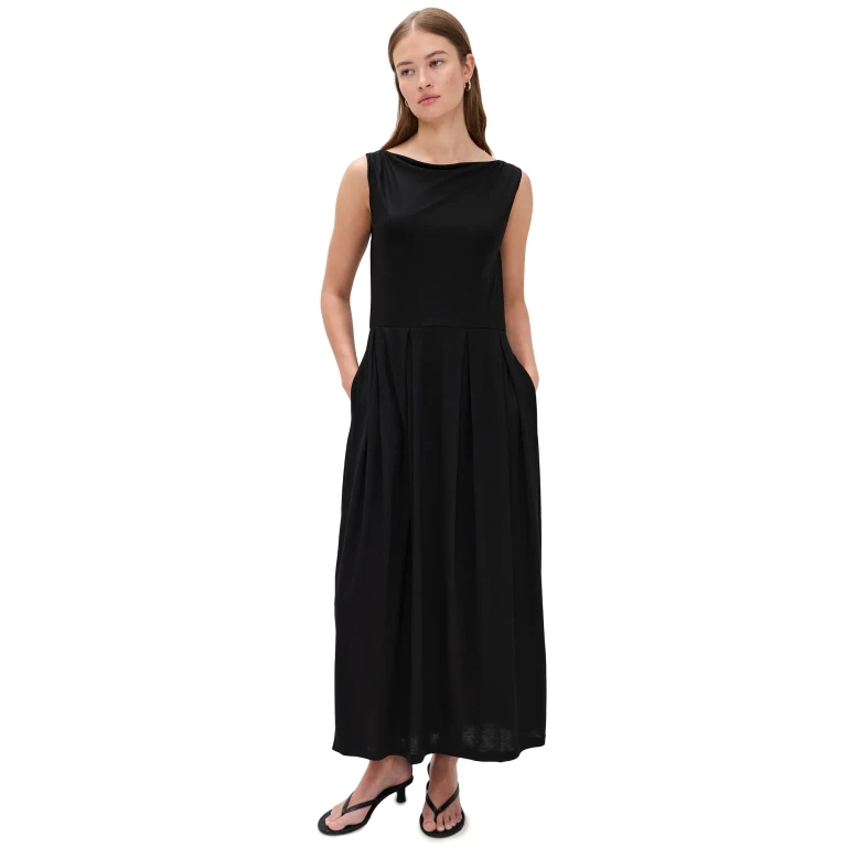 Square Neck Dress Black L