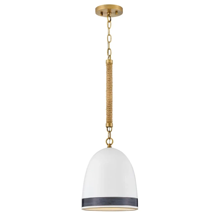 Heritage Brass LED Pendant from the Nash Collection