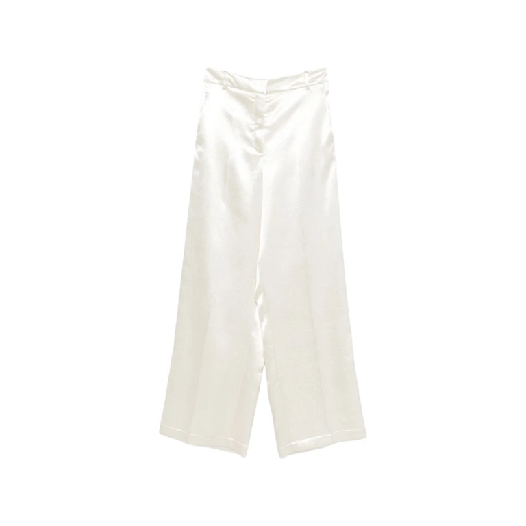 Alysi Trousers White Polyester - Women