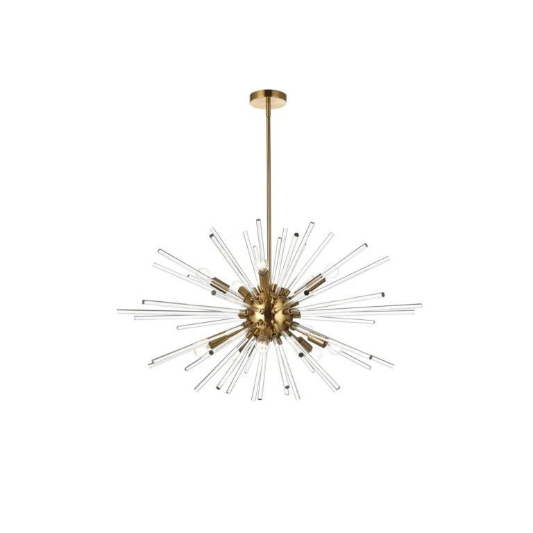 Gold Ten Light Pendant from the Sienna Collection