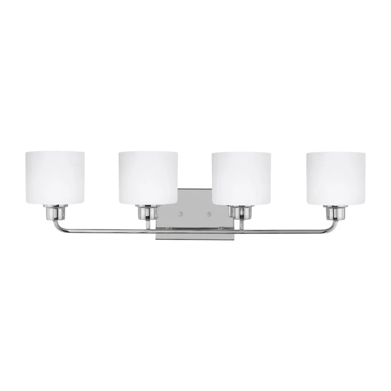 Sea Gull Canfield 4-Light Bathroom Vanity Light in Chrome - 4428804-05