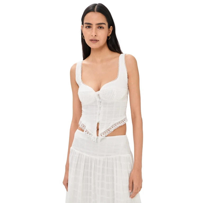 Peixoto Lucia Top Thatch White M