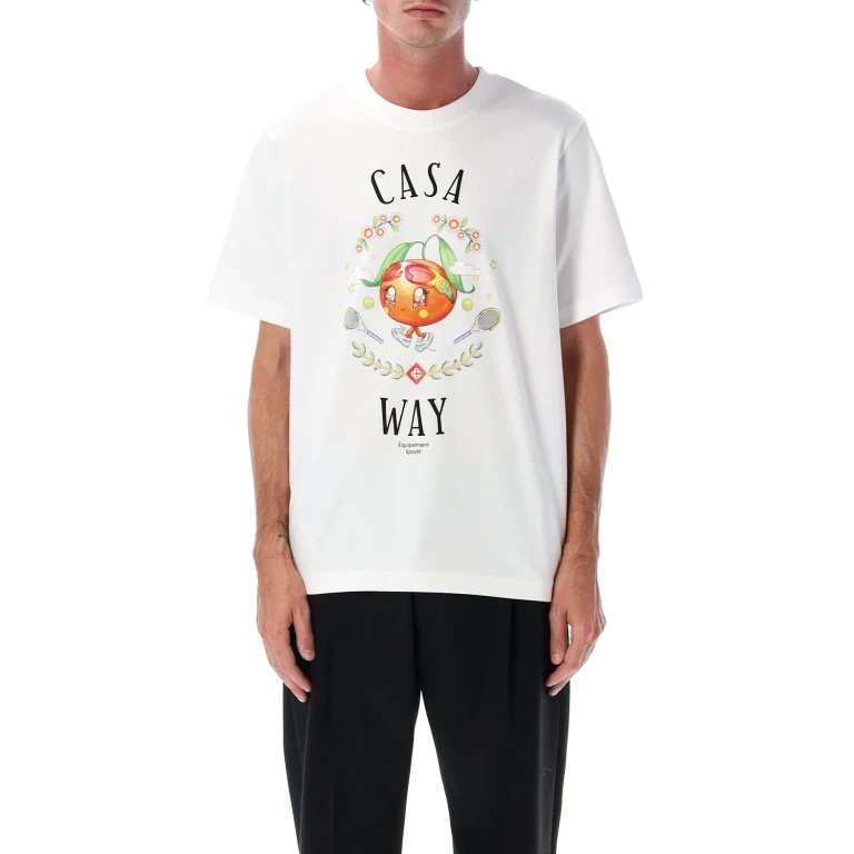 Casablanca White Casa Way Orange Mascot T-shirt
