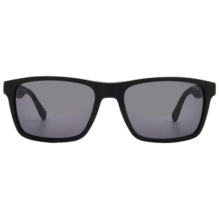 Tommy Hilfiger Grey Rectangular Mens Sunglasses TH 1405/S 0KUN/P9 56