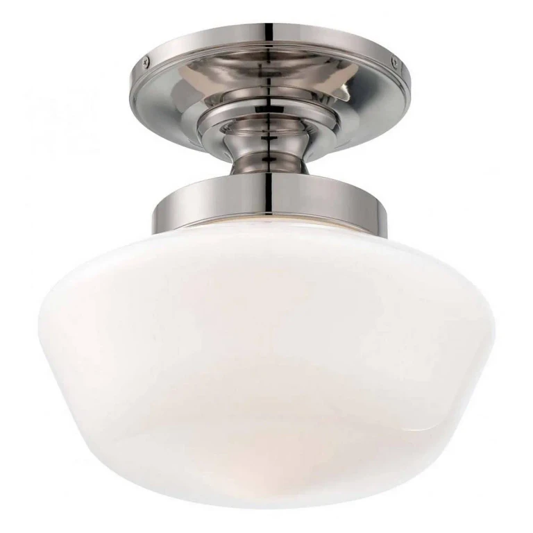 12" Ceiling Light in Polished Nickel