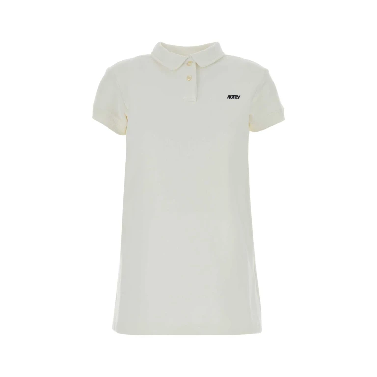 Autry White Cotton Polo Dress Exterior: Abiti - Women