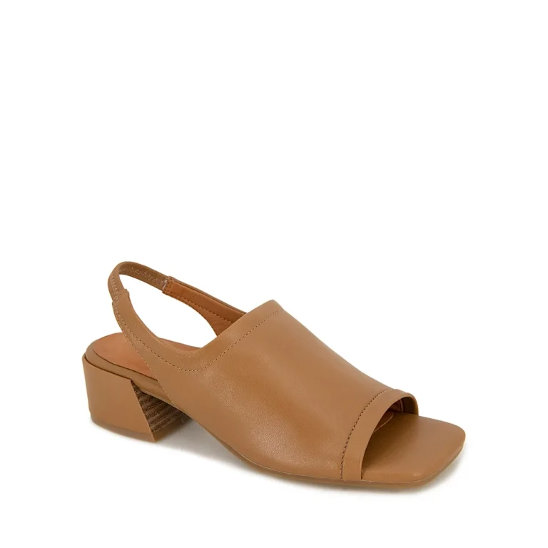 Gentle Souls by Kenneth Cole Women's Penny Square Toe Block Heel Slingback Sandals