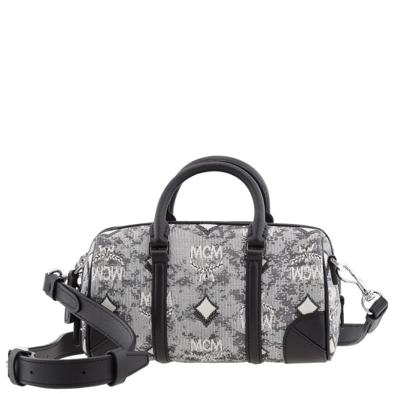 MCM Vintage Jacquard Monogram Boston Bag