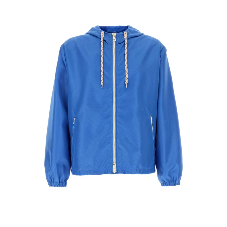 Gucci Blue Nylon Jacket Newbluette Exterior: Lining: Giubbini - Men