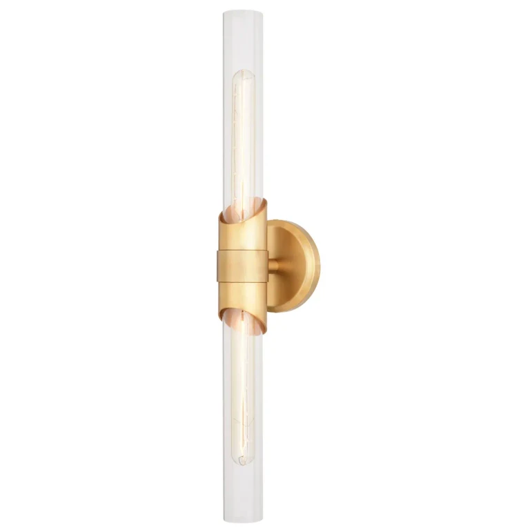 Natural Brass Wall Sconce from the Webster Collection