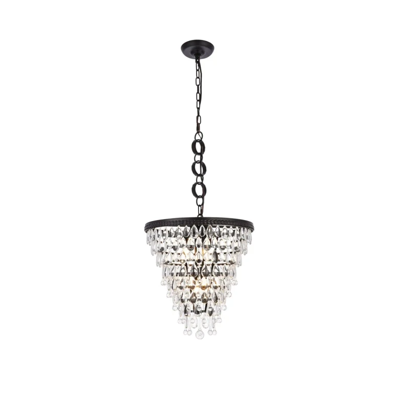 Black Five Light Pendant from the Nordic Collection