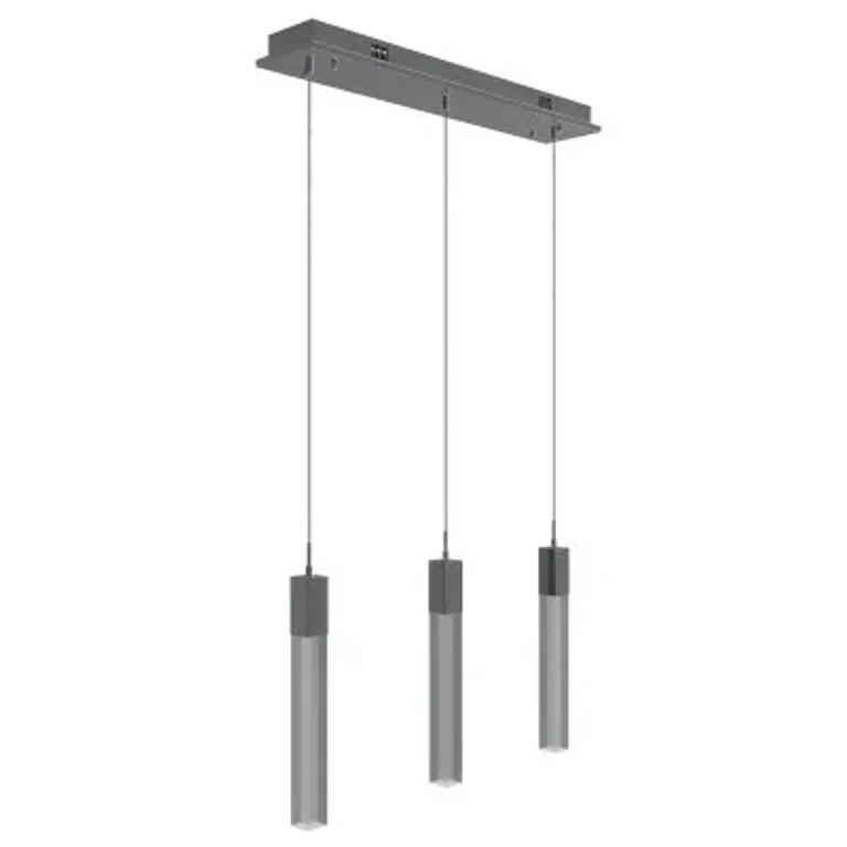 Polished Chrome Three Light Pendant from the The Original Glacier Snow Avenue Collection