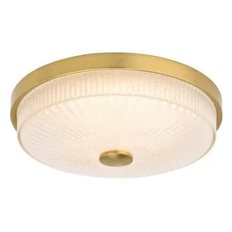 Natural Brass LED Flush Mount from the Preston Collection