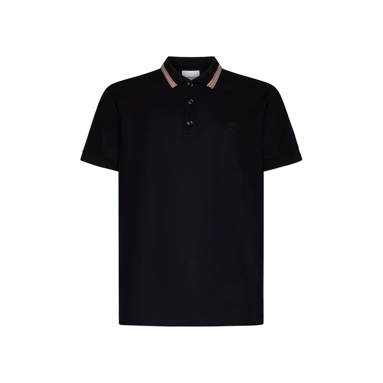 Palm Angels Black Piquet Polo Shirt