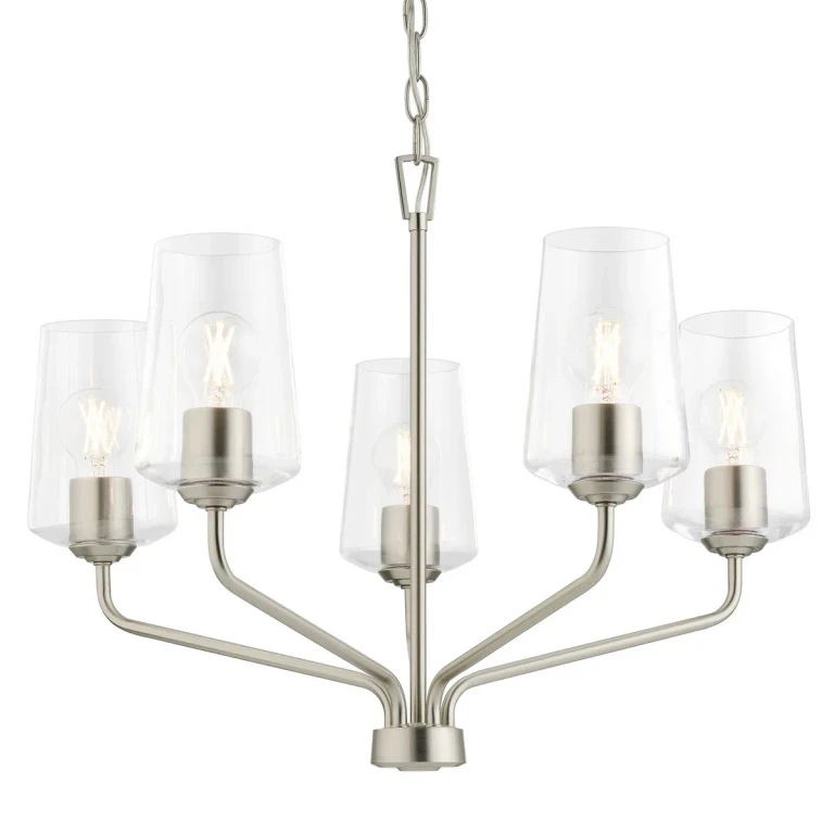 Brushed Nickel Chandelier from the Celino Collection