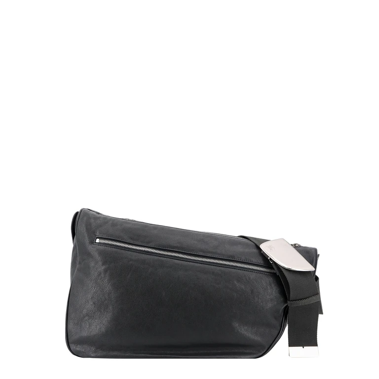 Burberry Slate Leather Large Shield Crossbody Bag