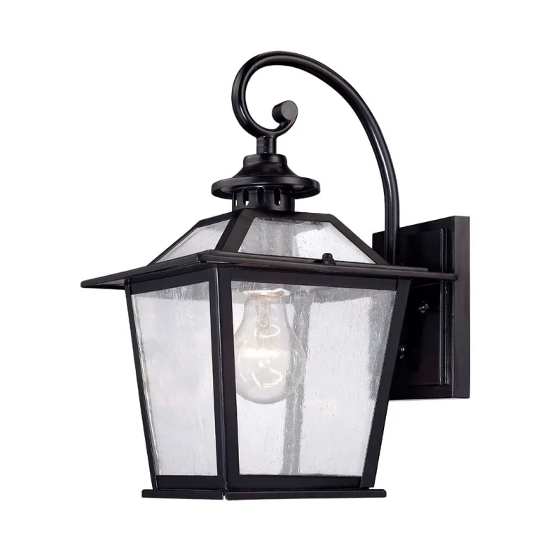 Matte Black One Light Wall Sconce from the Salem Collection