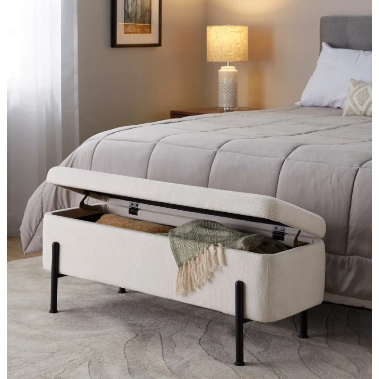 Daniella Blue Storage Bench