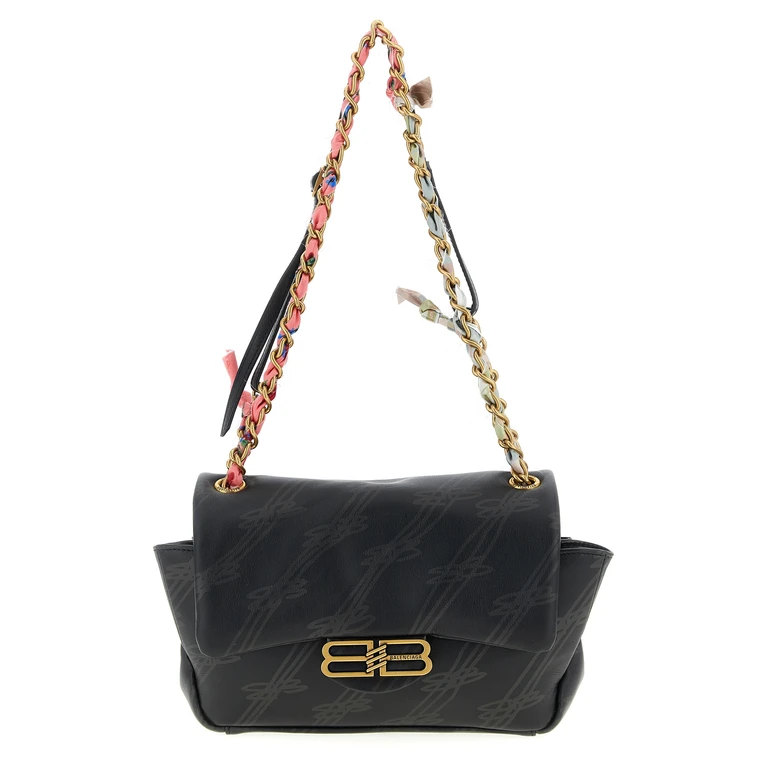 Balenciaga Black Leather Shoulder Bag - Women