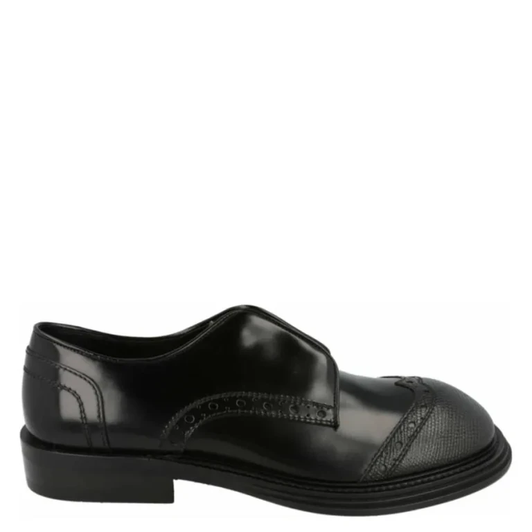 Ferragamo Mens Festo Wing-Tip Leather Oxfords