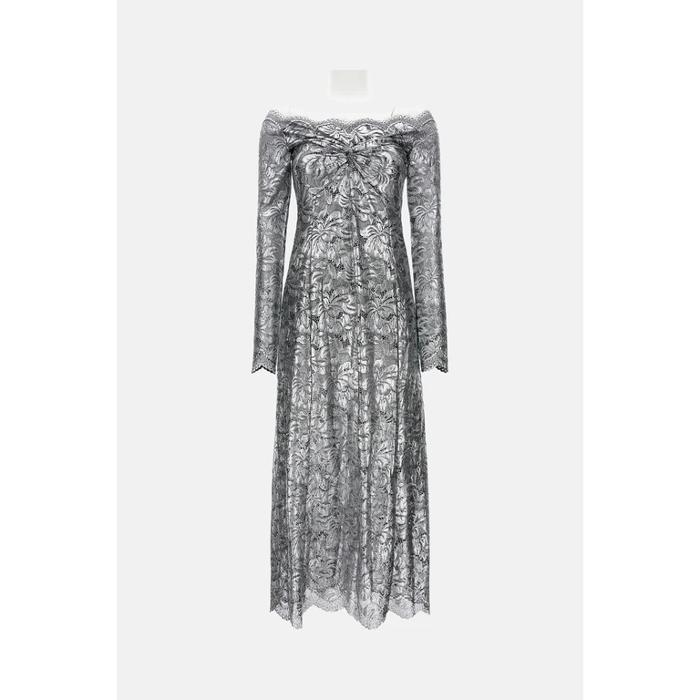 Robe longue en mousseline Alberta Ferretti