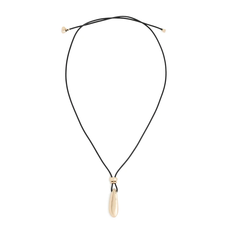 Ettika Pendant Corded Necklace Black One Size