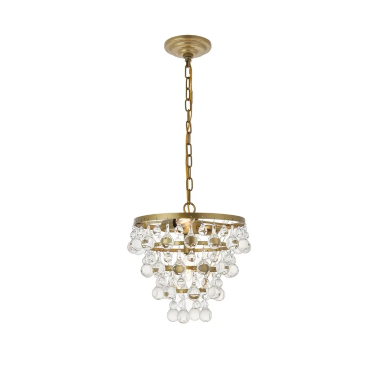 Brass Three Light Pendant from the Kora Collection