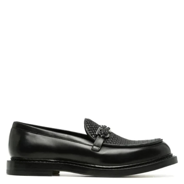Ferragamo Montreal Gancini Leather Loafers