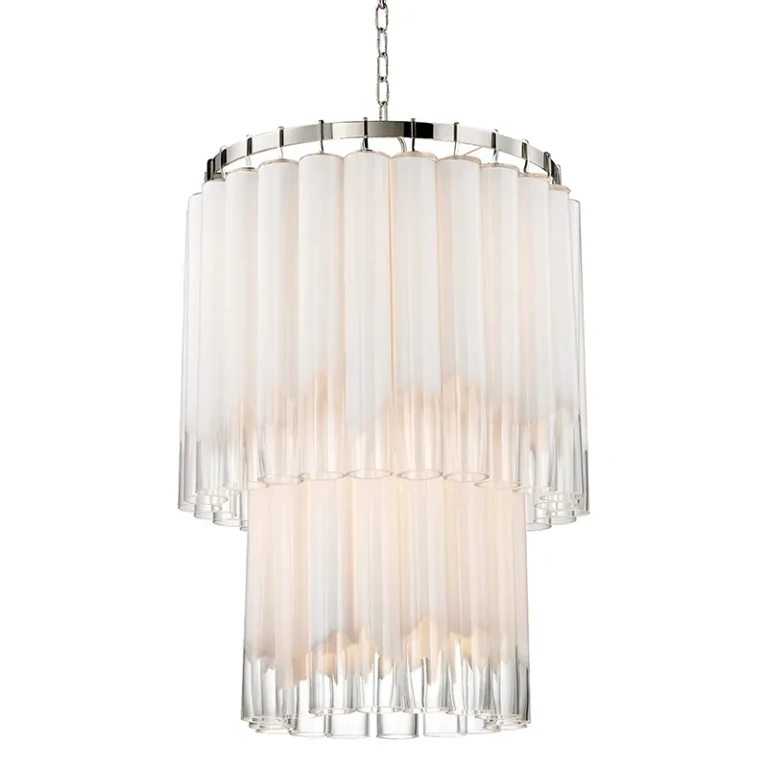 Polished Nickel Chandelier from the Tyrell Collection