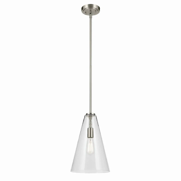 Brushed Nickel Pendant from the Everly Collection