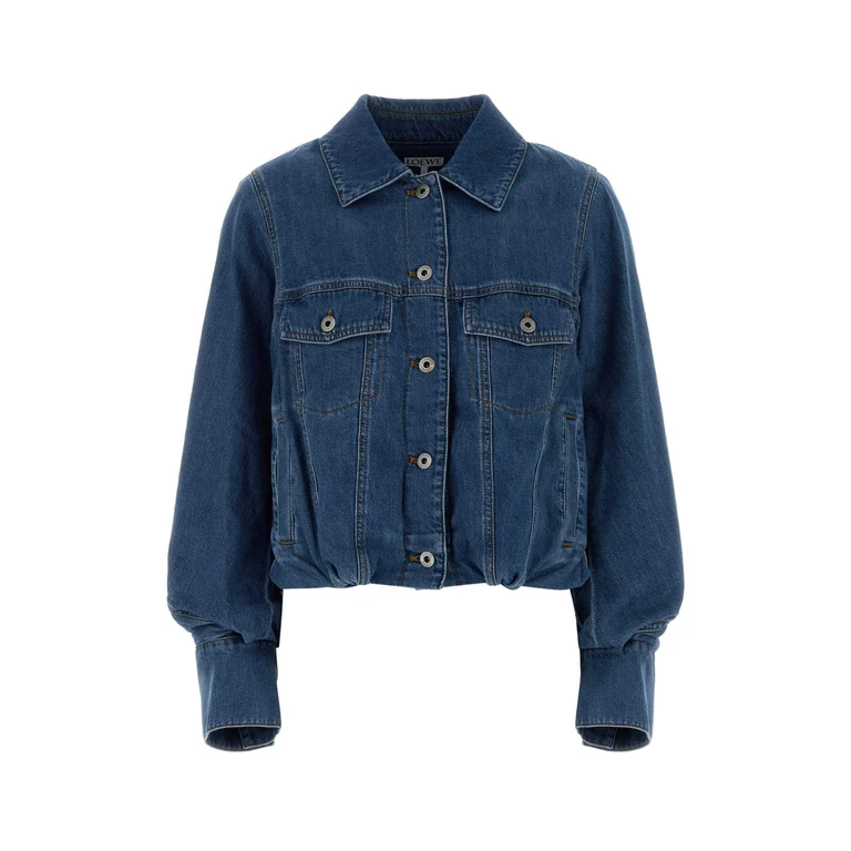 Loewe Denim Jacket Light Blue Giubbini - Women