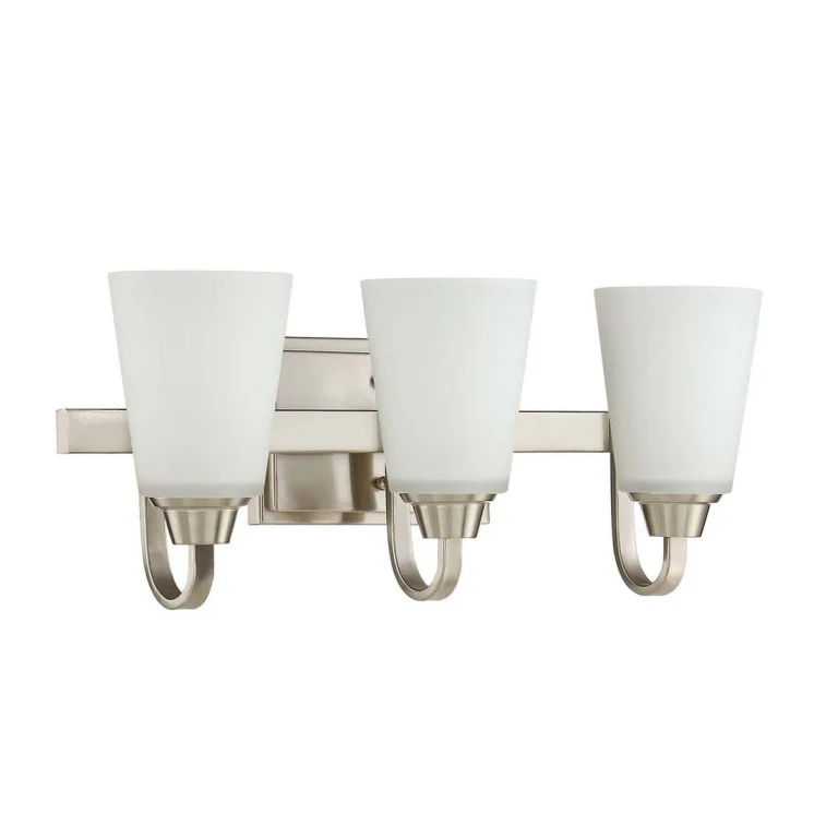 Grace 3-Light Bathroom Vanity Light in Brushed Polished Nickel