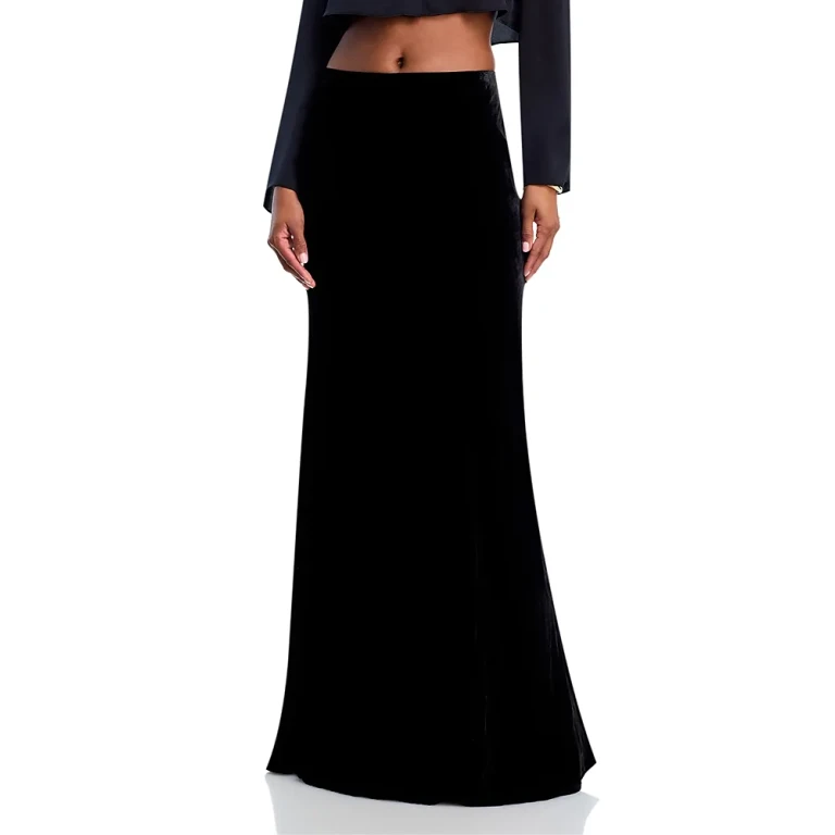 L'Agence Zeta Velvet Skirt