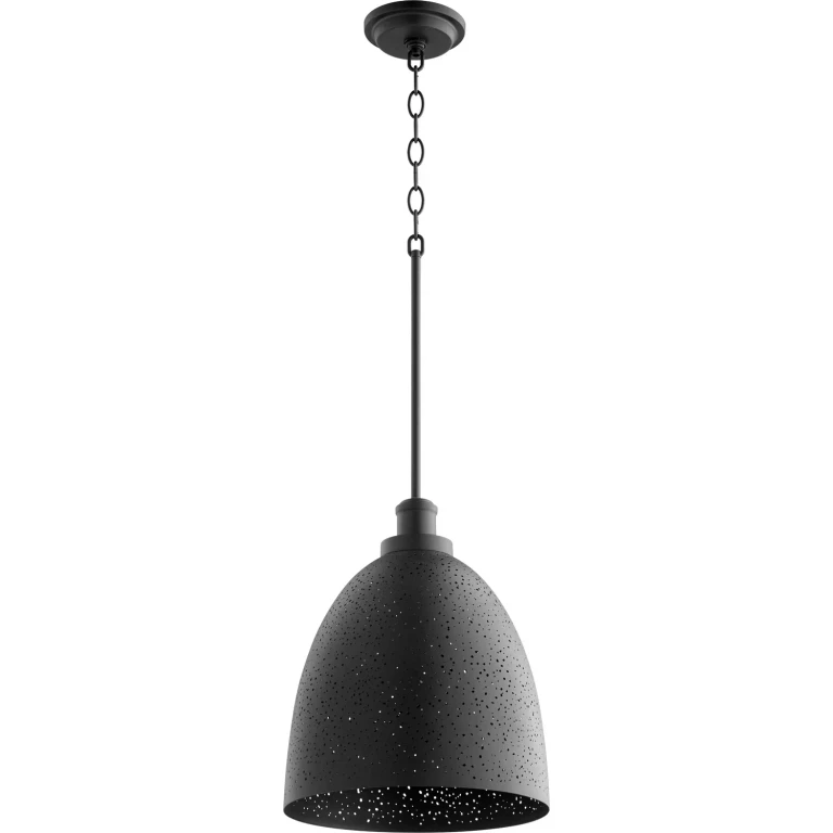 Textured Black One Light Pendant from the Stary Night Pendants Collection