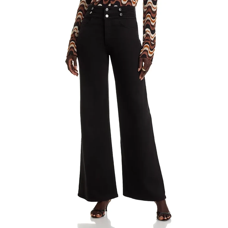 Ramy Brook Liv High Rise Wide Leg Jeans in Black