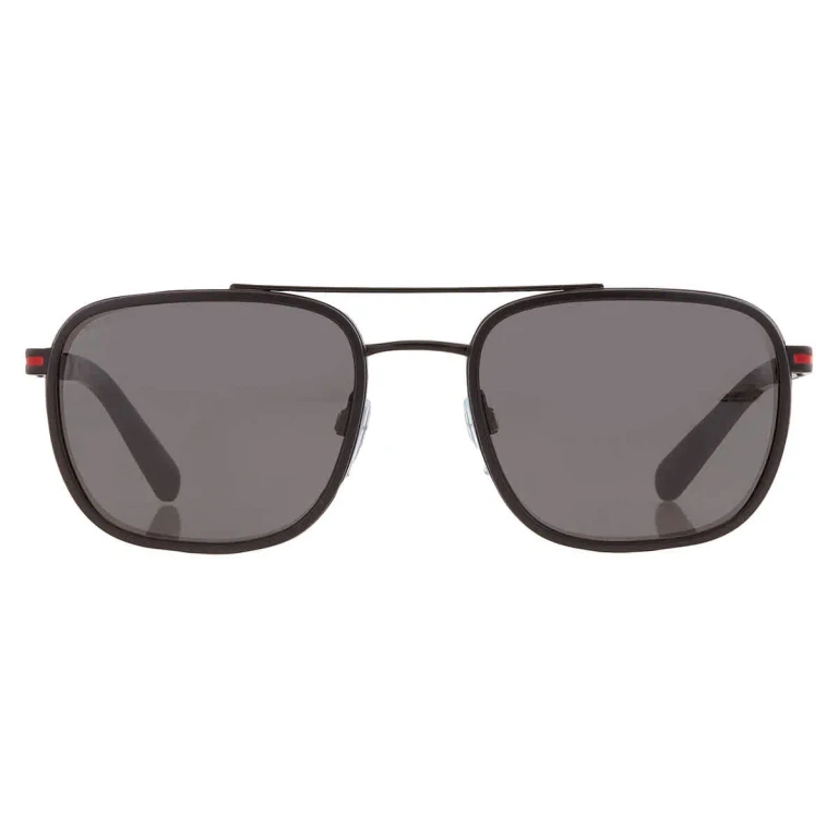 Bvlgari Dark Grey Navigator Mens Sunglasses BV5053 128/B1 56