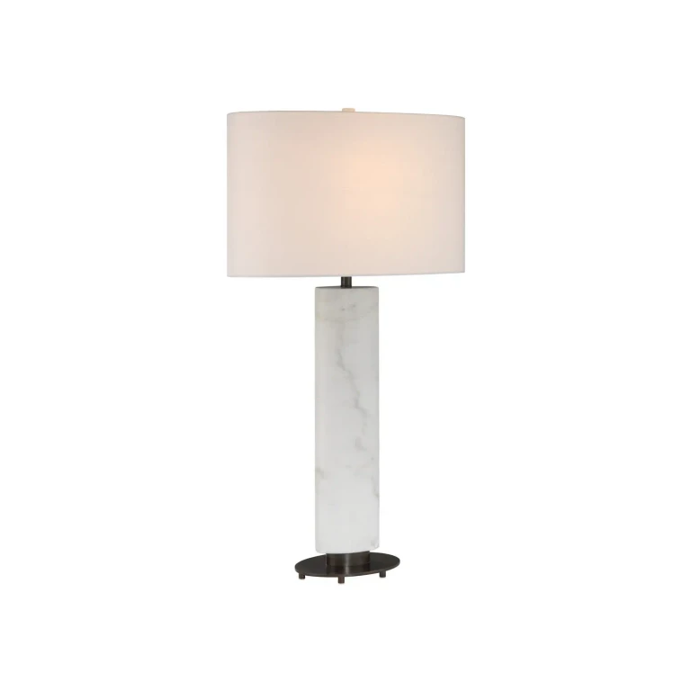 White Bronze Table Lamp from the Stanhope White Table Lamp Collection