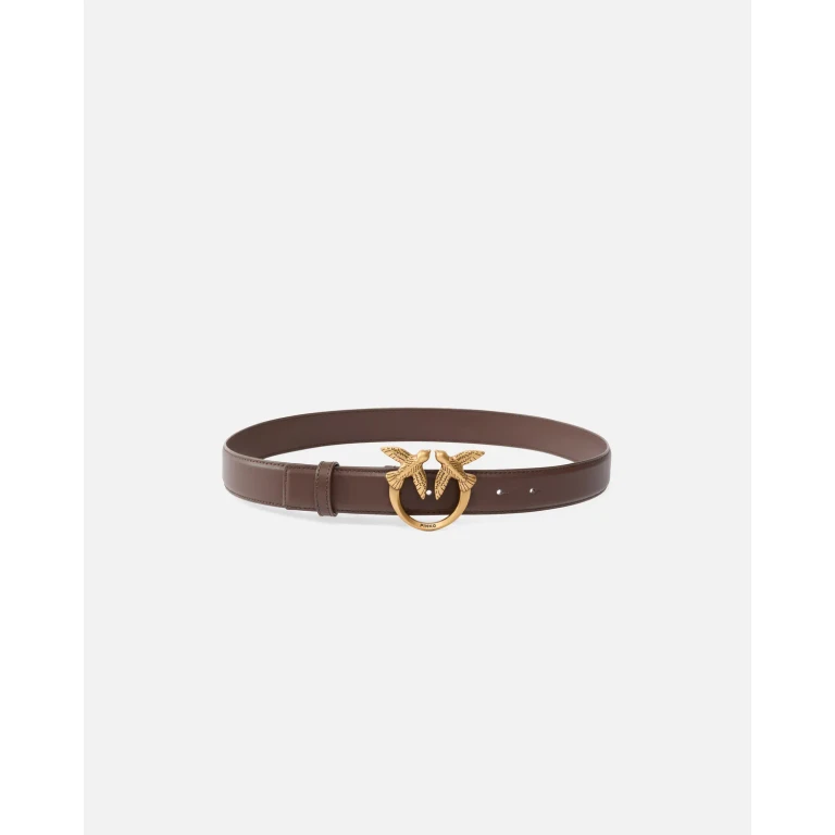 Pinko - Ceinture Love Birds en cuir 3cm - XS