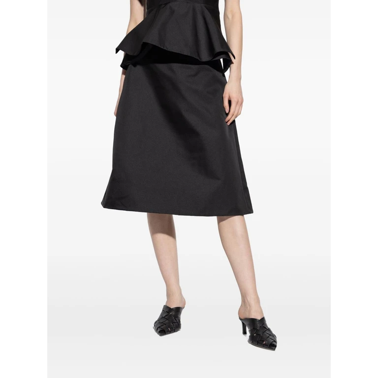 Alexander Mcqueen Skirts Black Pl Silk - Women