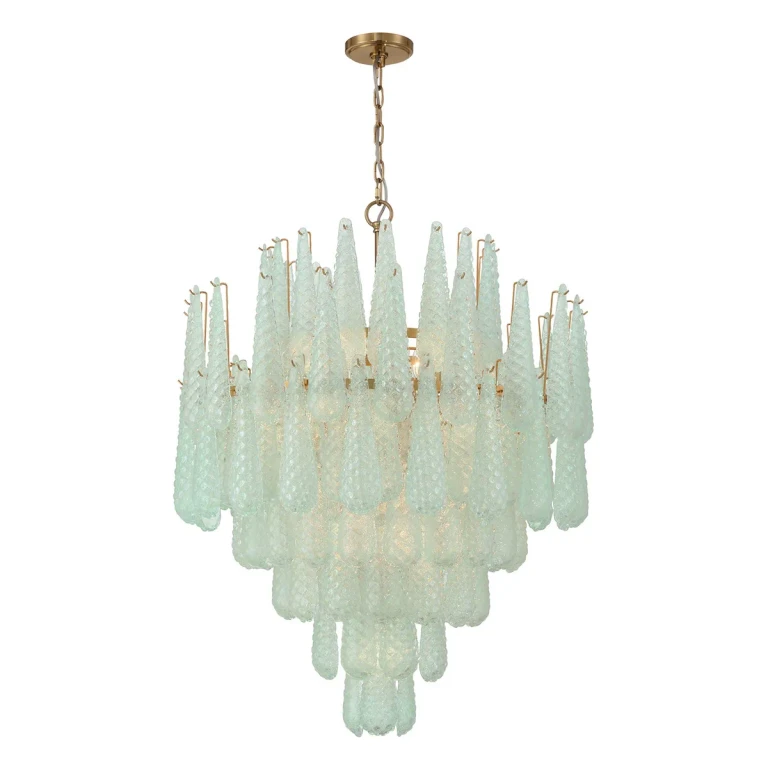 Aged Brass Chandelier from the Ollie Collection
