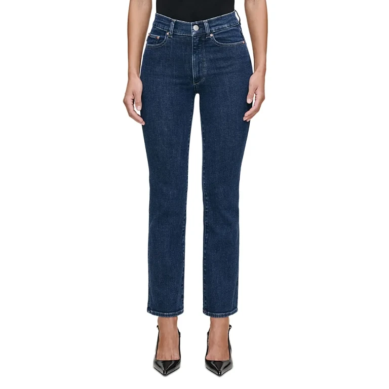 DL1961 Halle Straight High Rise Instasculpt in Lake House