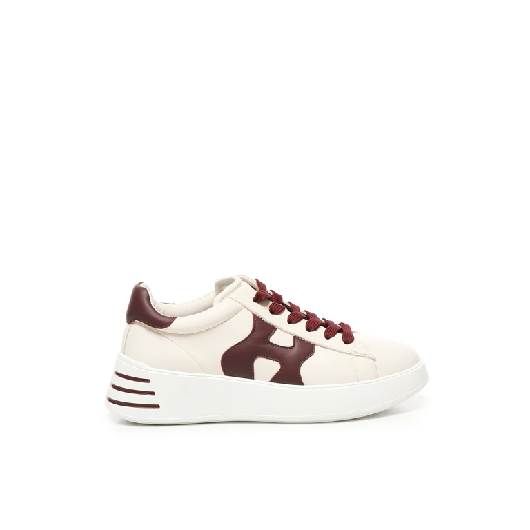Hogan Sneakers White/bordeaux Nappa - Women