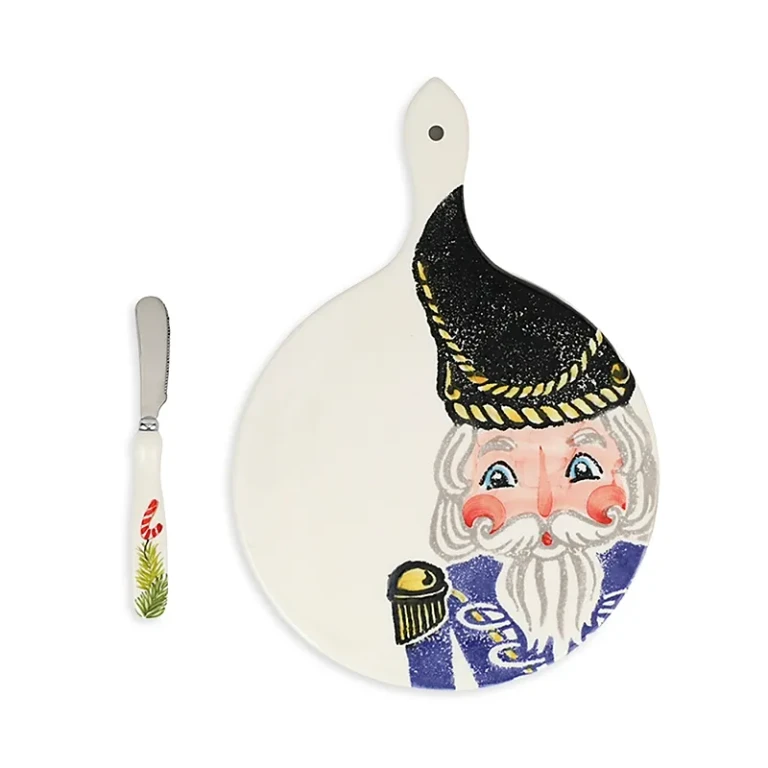 Vietri Nutcrackers Small Cheese Board with Spreader