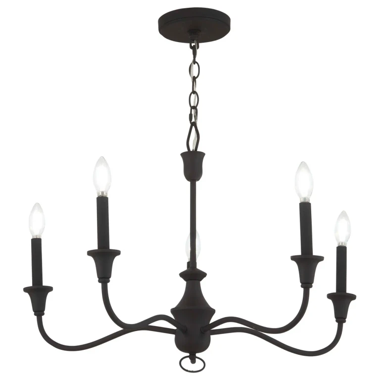 Textured Black Chandelier from the Halifax County Collection