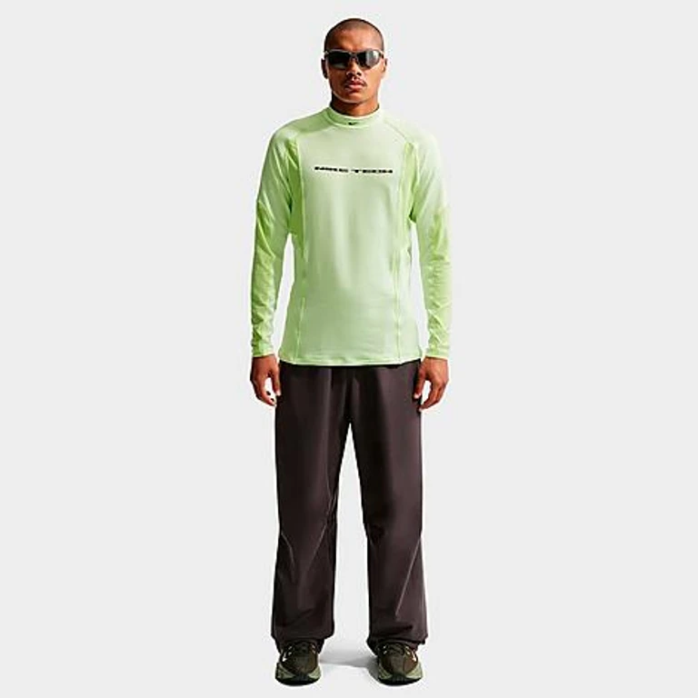 Nike Men's Tech Base Layer Long-Sleeve Top in Volt Tint/Light Liquid Lime/Light Liquid Lime Size: XS